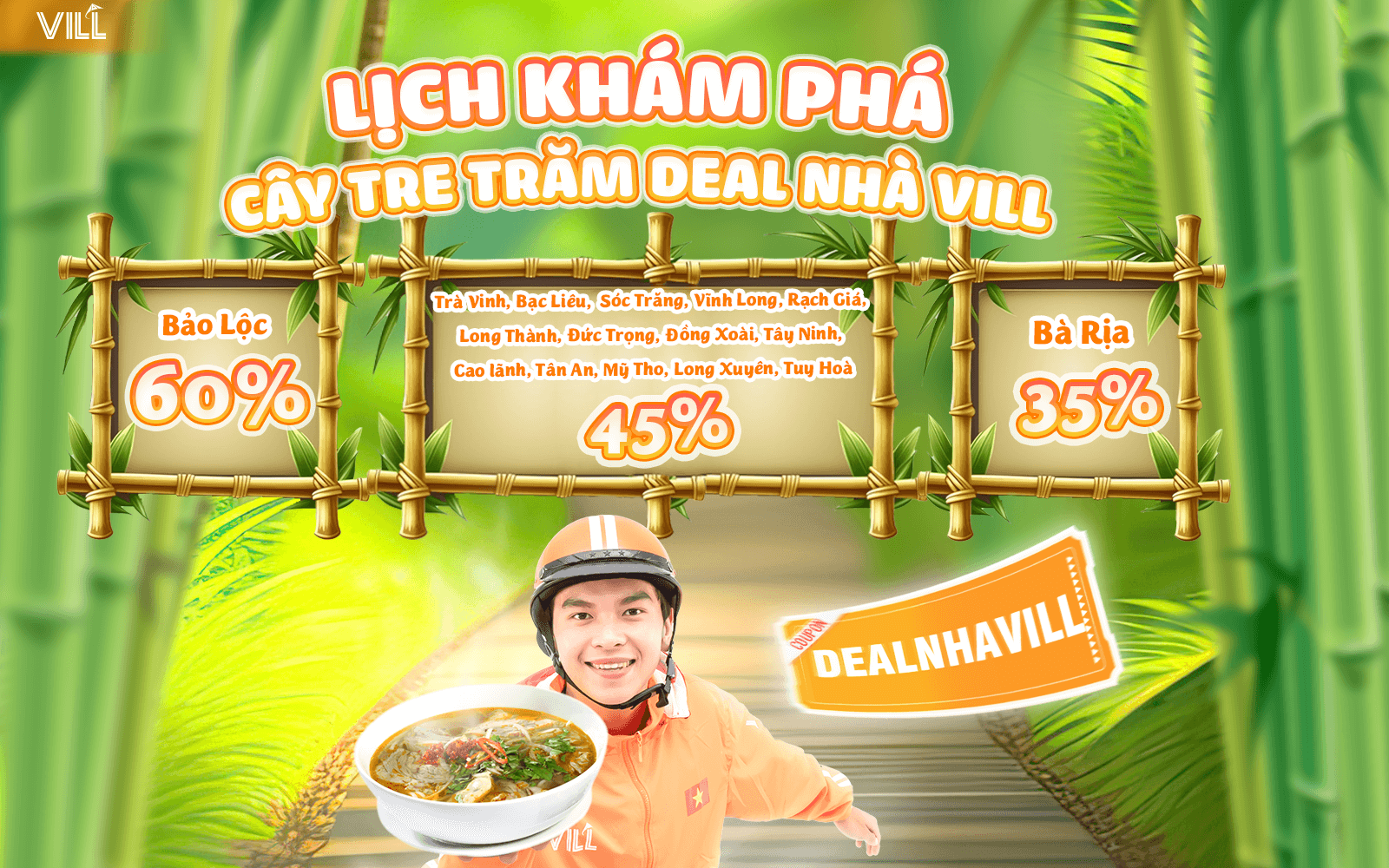 [KHUYẾN MÃI TUẦN 5] LỊCH KHÁM PHÁ CÂY TRE TRĂM DEAL NHÀ VILL