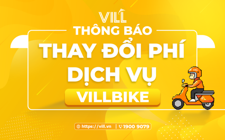 THÔNG BÁO THAY ĐỔI PHÍ DỊCH VỤ VILLBIKE