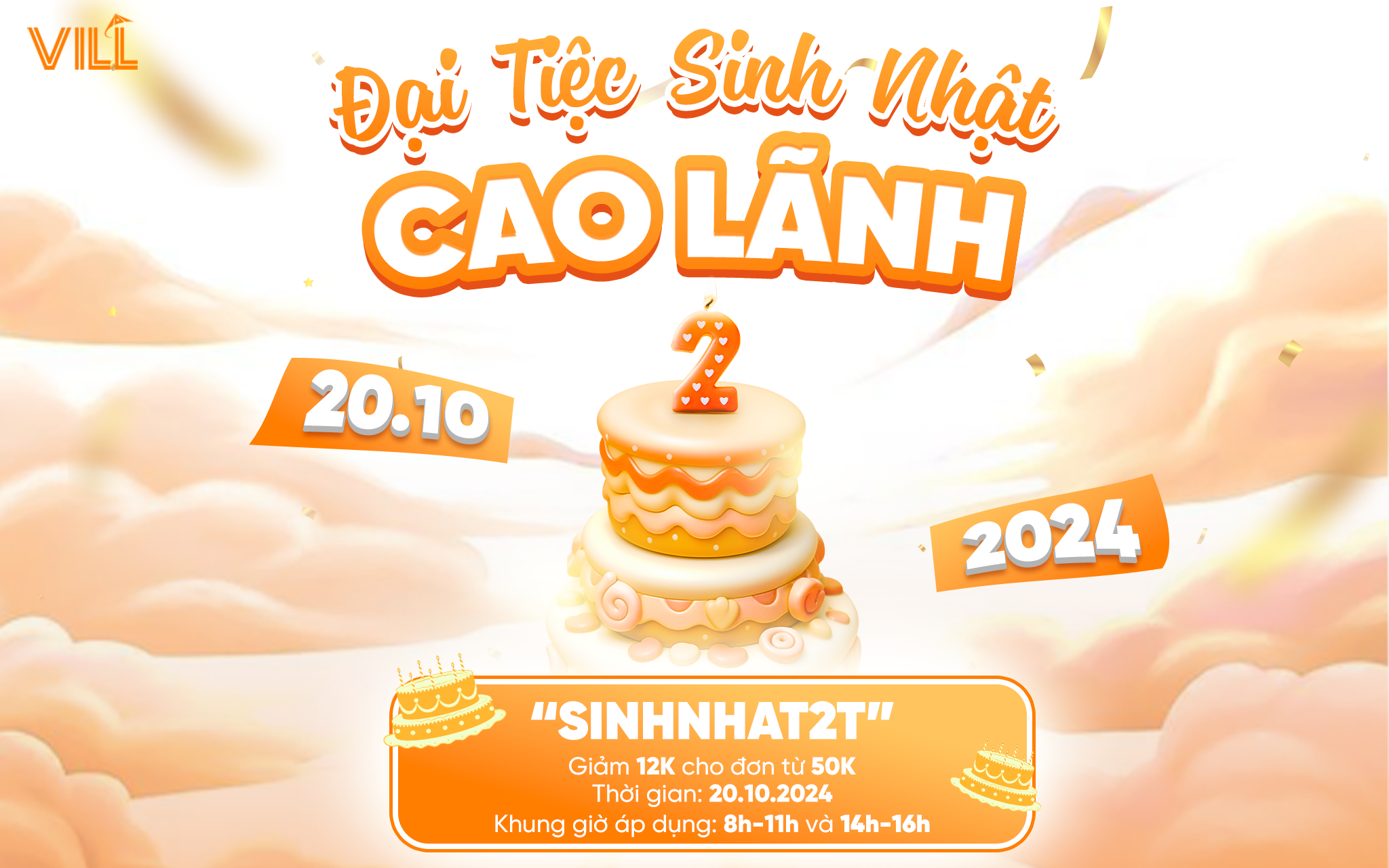 CHÚC MỪNG SINH NHẬT 2 TUỔI CHI NHÁNH VILL CAO LÃNH